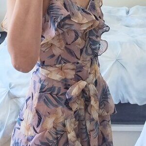 Winsor chiffon mini dress